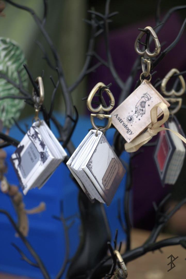 Handmade miniature book charms