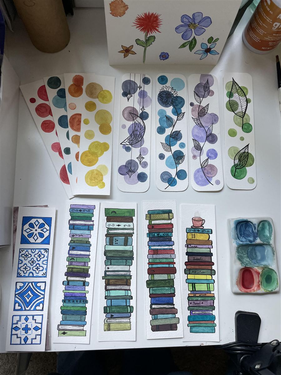 Handmade laurel bookmarks